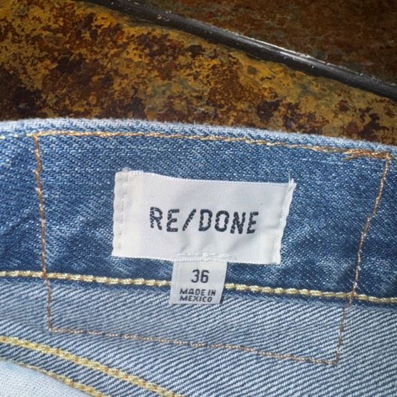 Re/Done jeans sz 36 w 32L button fly - Picture 3 of 6